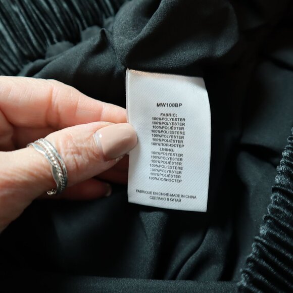 Molly Bracken Le Soir Amelie Pants Womens L Black Minimalist Mod Avant-Garde NWT - Picture 4 of 9